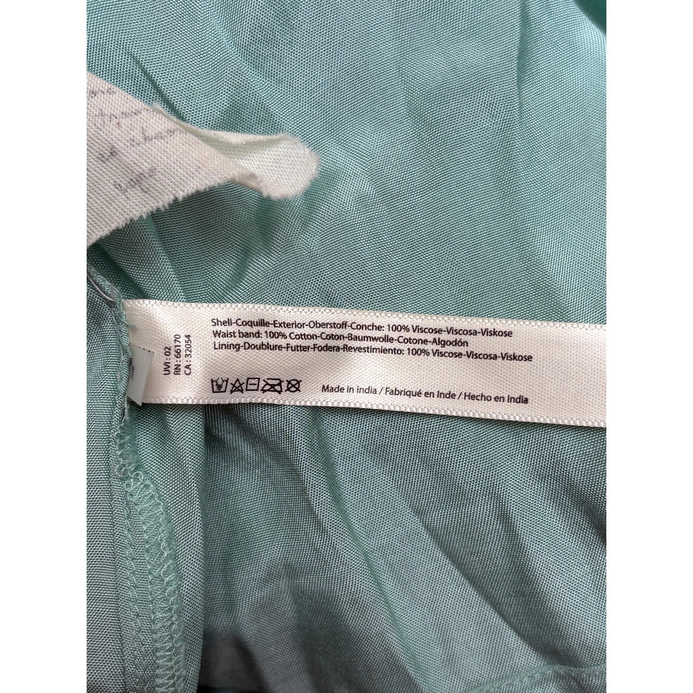 Free People HARLOW A-Line Ribbon Bow Maxi Skirt in Mint Green Size S NWOT $198 - Picture 6 of 8